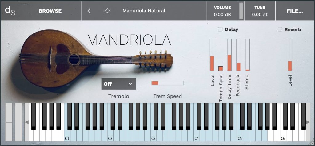 Mandriola "Natural" Preset User Interface